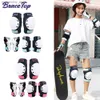 Skate Protective Gear Bracetop 6pcs/Set Professional Adult/Child Pad Set med Kneesavers Elbowsavers och Wrist Savers Roller Skating Protective Gear Q231031