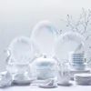 Dinnerware Sets Bowl And Dish Set Household European Jingdezhen Bone China Tableware Suit Ceramic Plate