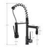 Küchenarmaturen Senlesen Spring Pull Down Sink Faucet Messing Deckmontage Zwei Ausläufe Doppelmodus Kaltmischer Wasserhahn Crane 231030