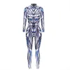 Robot szkielet seksowny szczupły kombinezon przerażający kostiumy cosplay zentai bodysuit fantazyjna sukienka Halloween