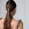 Saç klipsleri Stonefans Moda Renkli Örgü Tarak Zinciri Aksesuar Düğün Rhinestone Pimleri Uzun Baş Bandı Toptan Takı