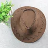 Bérets pour enfants Western Denim chapeau haut plat classique rétro Concave soleil ombragé large bord voyage chevalier chapeaux Fedoras