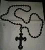 Obsidian Pendant Necklace Cross Jewelry for Men Women Pendant