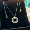 Fashion Trend Item Electroplating Process Simple Atmosphere All Matching Necklace Circle Full Diamond Necklace Tiffaies