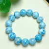 Link Bracelets Natural Larimar Bracelet Fashion Crystal Jewelry Bangle For Women Healing Christmas Holiday Gift 1pcs 11/12/15MM