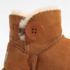 Kinderlaarzen Peuterschoenen Australische jeugd sneeuwlaars klassiek met gespen jongens Meisjes schoen Kinderen winter Leren schoenen designer laarsjes