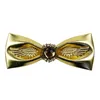 Bow Ties Luxury Men's Bow Ties for Wedding High Quality Pu Leather Metal Golden Bowtie Club Bankett Butterfly Tie med presentförpackning 231031