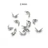 100pcs/partia Złącze ze stali nierdzewnej Złota Łańcuch kulki Calotte Calotte Całżówki Krzyki złącza do majsterkowania biżuterii Making Materdle Yeids Makejewelry