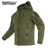 Giacche da uomo TACVASEN Giacca invernale antivento con fodera in pile Giacca con cappuccio da uomo Giacca softshell impermeabile Cappotto Escursionismo Lavoro Giacche tattiche Capispalla 231030