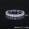 Silver Women Wedding Ring Vintage Fashion Jewelry CZ Diamond Engagement Rings Gift with Box222z