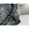 채널 22 데님 그랜드 쇼핑 가방 토트 여행 디자이너 여자 슬링 바디 실버 체인 가브리엘 퀼트 HP와 가장 비싼 핸드백
