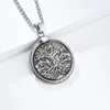 Tree of Life Necklace Stainless Steel Pendant Necklace Family Tree Jewelry for Women Mens Gifts