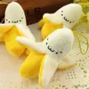 Mobile Phone Chain 6cm Cute Banana Plush Toys Doll Small Size Banana Shape Plush Toys Key Chain Ring Mobile Phone Pendant Decor Plush Toy Kids Gift R231031