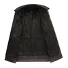 Cappotto di pelliccia in pelle Giacca di pelle di pecora da uomo Abbigliamento invernale Capispalla caldo e spesso Cappotto Nero Marrone Top Classico