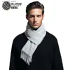 Шарфы % шерстяной шарф для мужчин, кашемировый шерстяной шарф, пашмина, бандана, шали, зимний женский шерстяной шарф 30*180 см Q231031