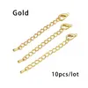 10/20pcs 5/7cm Lobster Clasps Connector With Tone Extended Extension Tail Chain Water Drop Necklace For Jewelry Making Findings Jewelry MakingJewelry Findings