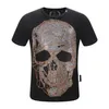 Men's T-Shirts 2021ss Summer Short Sleeve Fashion Men O-neck Fitness Casual Slim Tops PP Skulls Print Cotton Shirt299v
