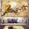 Nowoczesny abstrakcyjny obraz oleży zwierząt na płótnie Parrot Ptak Ptak Art Art Picture for Office Room Decor Ręcznie wykonane dekoracje