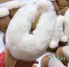 Pantoufles Bottes de neige d'hiver en peau de mouton véritable, fourrure chaude, sandales d'intérieur et d'extérieur, bottines classiques Ultra Mini à plateforme