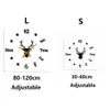 Zegary ścienne Duże głowica jelenia zwierciadło akrylowe naklejka kwarcowa zegarek do dekoracji domowej 231030