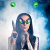 BANANAS 4 PCS Noel Partisi Uzaylı Gözlük Festivali Güneş Gözlüğü Cadılar Bayramı Kostümleri Flash Cosplay Saç Bandı Plastik Çocuk Yap Marslılar Yap