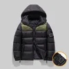 Jaquetas masculinas ultraleve para baixo roupas de marca casual casacos com capuz preto outono inverno parkas windbreakers oversize 6xl 7xl 231031