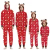 Bijpassende familie-outfits Kerstcadeau voor pyjama's Schattig hertenoor Jumpsuit met capuchon Moeder Vader Kinderen Baby-outfit Rompertjes Kerstlook 231031