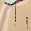 Брелки из латуни, денежный мешок, автомобильный брелок, кулон, Ping An Lucky Fortune, медный подвесной брелок, подарок