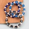 In Bulk Imitatie Parel Devil's Eye Armband Vrouwelijke Blauw Geglazuurde Boze Oog Kralen Armbanden Sieraden Accessoires