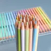 페인팅 펜 Brutfuner Macaron 24 색상 생생한 파스텔 컬러 연필 성인 학교 학생을위한 부드러운 나무 색 연필 세트 어린이 선물 선물 231031