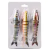 Fishing Accessories 13.28cm 19g Wobbler Lure Multi Jointed 8 Segments Artificial Hard Bait Swimbait Plastic Tackle For Bass Pike 231030