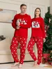 Familjsmatchande kläder BELY PRINT PYJAMA SET JUL POLORCHILD Outfit Crew Neck Top Elastic Pants Sleepwear Loungewear Xmas kläder 231030