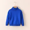 Pullover Autumn Winter Sweater Boys Fleece Knit Kids Warm Darm Casual Turtleneck Baby Tops Kids S Bottom Sirt 231031