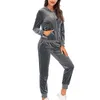 Women's Sleepwear Womens 2 Pieces Joggers Outfits Jogging Sweatsuits Set Soft Sports Sweat Suits Pants With Pockets Pajamas Tall