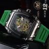 Montre à Quartz pour hommes, prisme géométrique, clou de saule, bracelet en Silicone, lueur, étanche, calendrier, mode Business, montres à Quartz pour hommes