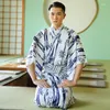 Abbigliamento etnico Vintage Samurai Robes Uomo Stile giapponese Accappatoio Abito Kimono tradizionale di alta qualità Veste Yukata Bambù estivo