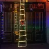 Noel dekorasyonları Noel Baba Led Işık Dizeleri Tırmanıyor Merdiven Noel Duvar Pencere Kolye Noel Ağacı Partisi Süsleri Açık Bahçe Dekor 231030