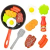 Cuisines jouer nourriture enfants cuisine jouets Simulation poêle légumes Steak pain chien Omelette jouet ensemble pour enfants filles éducation 231031