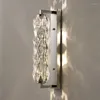 Lampada da parete Soggiorno Cristalli Corridoio Scala Luce Lusso Tv Divano Ingresso Sfondo Cromo creativo