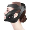 Ansiktsvårdsenheter Gray Pink Electric V-formad tunn ansiktsbantande kindmask Massager Lyftmaskin V-line Lift Up Bandage Therapy Device 231030