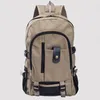 Mochila masculina lona grande capacidade mochila explosão cor sólida mochilas moda casual viagem esporte saco