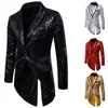 Costumes pour hommes Blazers Mannen Brillant Or Paillettes Glitter Verfraaid Blazer Jas Mannen Nachtclub Blazer Wieden Party Jasje Stadium Zangers Kleding 231030