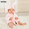 Pajamas YATFIML Children Robes Flannel Pajamas Baby Bathrobe Kids Home Wear Baby Hooded Bathrobe Bath Towel Bath Terry Bathing Robe 231031