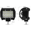 Mortocycle LED Combo barre lumineuse de travail projecteur hors route conduite Spot projecteur antibrouillard pour camion bateau SUV 12 V 24 V phare pour voiture ATV ZZ