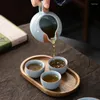 Ensembles De thé Vintage service à thé traditionnel fête avec Pot cadeau chinois Gongfu cérémonie voyage infuseurs Jogo De Xicaras