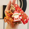 Boże Narodzenie klęcznik Święty Mikołaj lalka klęska kluczyka łosień bóle bólu Kobiet Kobiet Kobiet Key Key Pierścień Pierścień Luksusowe buty Key Holder torebka samochodowa