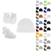 Ball Caps Hat Gloves Foot Set Three Piece Multi Color Scarf Men