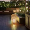 Lampy stołowe Chińskie lampa rattanu ręcznie robiona sztuka Vintage Luminaire na salon sypialnia na zewnątrz balkon stojący światło