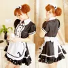 Anime lolita francês cosplay traje avental vestido meninas mulher garçonete empregada doméstica festa de halloween roupa desempenho palco c45m63