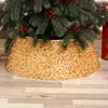 Décorations de Noël Arbre Surround Base Paillettes Jupe Tissu Collier Pliable 9 Modèles Pour La Décoration